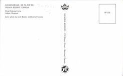 MODERN CARD Canada Indian reserve Caughnawaga Chief Poking Fires' S Indian museum