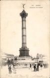 Paris CPA Places Bastille Column of July