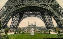 Paris CPA Trocadero seen of the Eiffel Tower