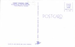 Canada Indian reserve Chief poking Caughnagawa Fire