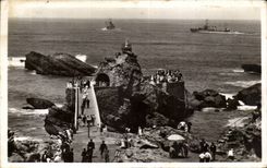 CPA Biarritz Le rocher de la vierge