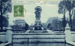 Paris CPA La fontaine Carpeaux et l'avenue de l'observatoire