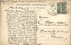 Paris CPA Le monument erige a Alfred de Musset ( avenue Victor Emmanuel III ) Champs Elysees 