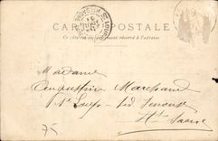 Paris CPA Statue de Lafayette ( cour du Louvre )