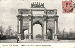 Paris CPA L'arc de triomphe du Carrousel