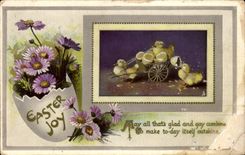 CPA Phantasie-Ostern-Freuden-Kuken