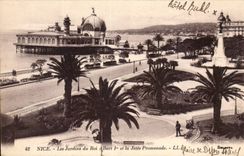 CPA Nice gardens of king Albert 1st and the pier walk