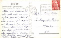 MODERN CARD Rouen Law courts Main courtyard