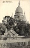 Paris CPA Montmartre Sacre Coeur maison au toit de chaume