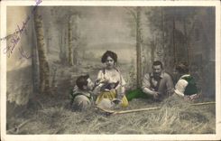 Landliche CPA Phantasie-Frauen-Folklore