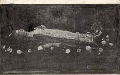 CPA Phantasie-Statue fromm