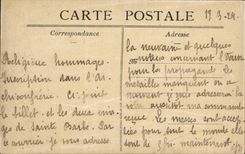 CPA Phantasie-Statue fromm