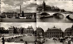 CPM Paris Concorde Conciergerie Palais du Luxembourg et place de l'opera