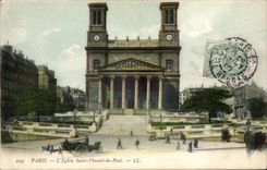 CPA Paris Church Saint Vincent of Paul
