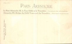 CPA Paris the bridge Alexandre III the Eiffel Tower and Trocadero
