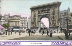 CPA Paris the door Saint Denis