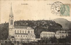 CPA Lourdes the basilica