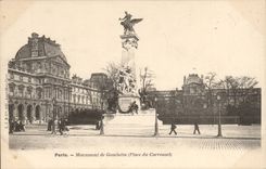 CPA Paris Monument de Gambetta ( place du CArrousel )