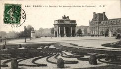 CPA Paris Le Louvre et les jardins du Carrousel