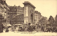 CPA Paris Gate Saint Denis and boulevard