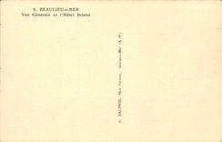 CPA Beaulieu auf Meeransicht und dem Hotel Bristol-Brett