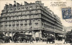 Paris CPA Large hotel Terminus at the station Saint Lazare