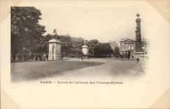 Paris CPA Entrance of the avenue of the Elysees Fields