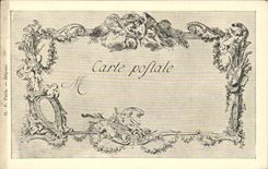 CPA Fantaisie Les chefs d'oeuvre de l'art au 18eme L'homme accoude