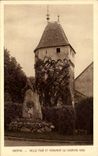 CPA Obernai Old woman tower and monument of the Gyss canon