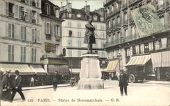 Paris CPA Statue de Beaumarchais