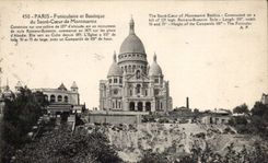 Paris CPA Funiculaire et basilique du Sacre Coeur de Montmartre