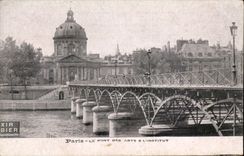 Paris CPA the bridge of Arts and the institute
