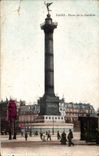 Paris CPA Places Bastille and column of July