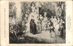 CPA Fantaisie Les maitres de l'estampe du 18eme L'oeuvre de WAtteau