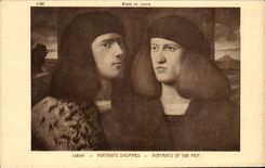 CPA Musee du Louvre Paris Cariani Portraits d'hommes 