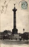 Paris CPA Places Bastille Column of July