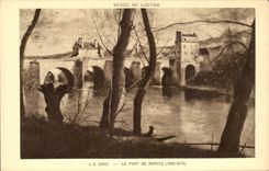 CPA Paris Musee du Louvre Corot Le pont de Mantes