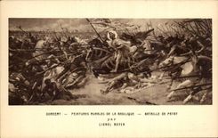 CPA Domremy Peintures murales de la basilique Bataille de Patay par Lionel Royer