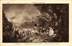 CPA Paris Musee du Louvre Watteau L'embarquement pour Cythere