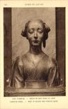 CPA Paris Museum of the Louvre School florentine Bust out of painted wooden and gilds