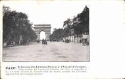 Paris CPA Which occurred of the Elysees Fields and Arc de Triomphe