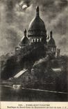 CPA Paris Montmartre Basilique du Sacre Coeur de Montmartre au clair de lune