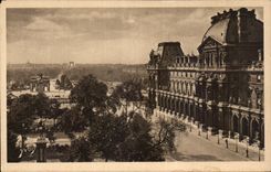 CPA Paris Perspective des Tuileries A droite le detail du Louvre
