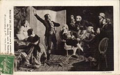 CPA Rouget de L'isle chantant pour la premiere fois la Marseillaise chez dietrich maire de Strasbourg