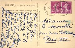 Paris CPA Notre DAme Detail de la facade Nord A droite la sainte chapelle