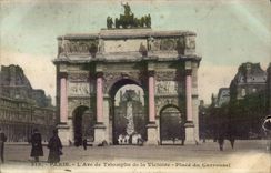Paris CPA Arc de triomphe de la Victoire Place du Carrousel