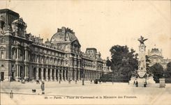 Paris CPA Place du Carrousel et le Ministere des Finances