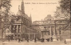 Paris CPA Palais de justice et la Sainte chapelle