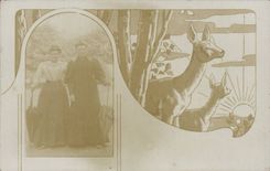 CPA Phantasie-Frauen-Hinterfolklore-Kostum