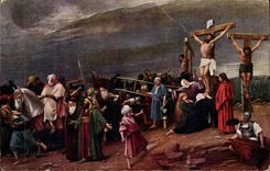 CPA Fantaisie christ sur la croix